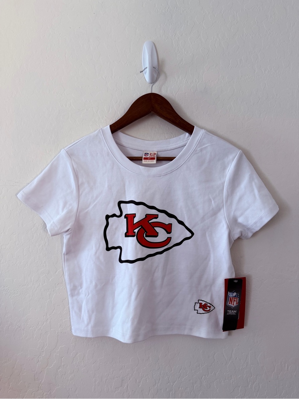 NWT NFL Ultra Game Kansas City Chiefs Crop Top Women’s 0X White